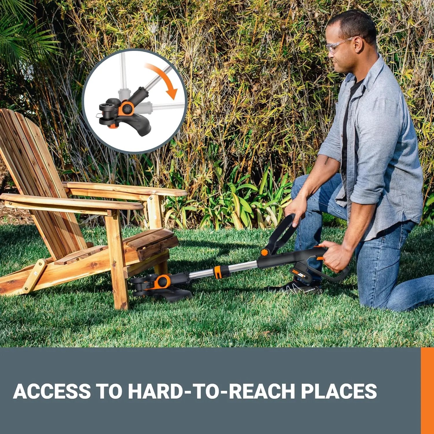 Worx 20V String Trimmer + Turbine Blower + Hedge Trimmer (Batteries & Charger Included) by GreenHaven Gardens