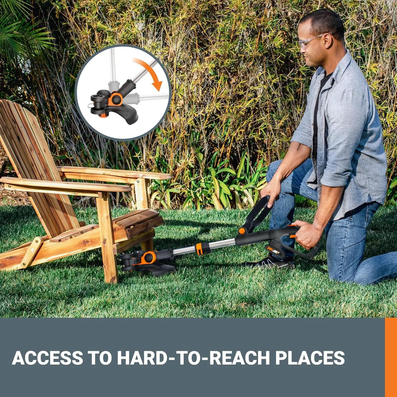 Worx 20V String Trimmer + Turbine Blower + Hedge Trimmer (Batteries & Charger Included) by GreenHaven Gardens