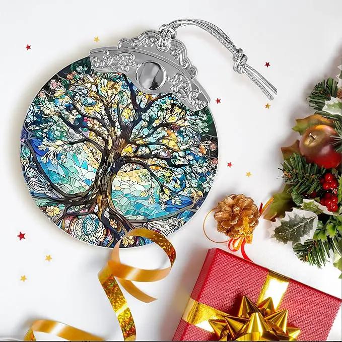 Tree of Life Stained Glass Suncatcher - Holidays & Christmas Tree Ornament, Decor & Gifts by GreenHaven Gardens