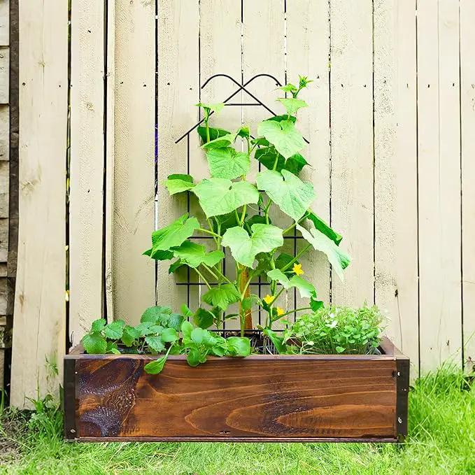 ARIFARO 40'' Metal Garden Trellis for Climbing Plants, Indoor/Outdoor Sturdy Plant Trellis for Potted Plants,House Plants, Climbing Vines, Pack of 4, Black by GreenHaven Gardens