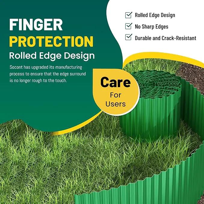 Corrugated Metal Garden Edging, 6"×40Ft Durable Landscape Border for Garden, Lawn, Flower Beds and Paver Edging (Green) by GreenHaven Gardens