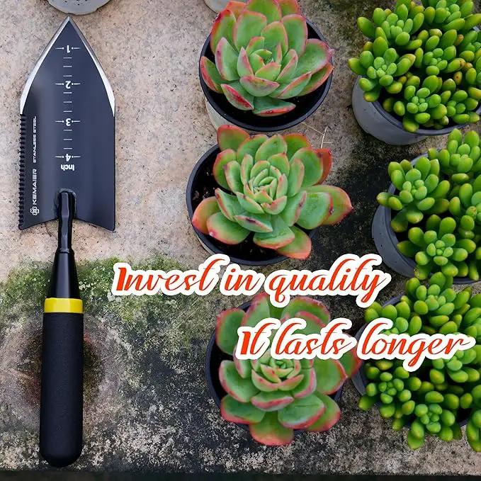 Heavy - Duty Trowel Garden Tool - Stainless Steel Serrated Hand Shovel for Effortless Digging, Weed Control, and Precise Bulb Planting with Included Sheath by GreenHaven Gardens