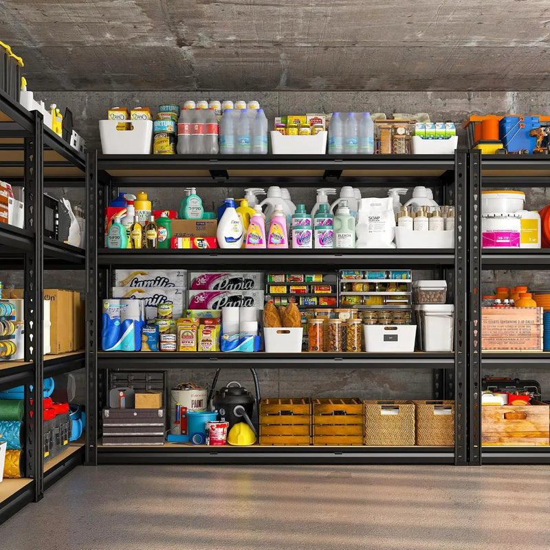 REIBII 48" W Garage Shelving Heavy Duty, 2000LBS Storage Shelves, 4 Tier Adjustable Metal Shelves for Garage Shelving Sturdy Industrial Shelf, Easy Assemble, 48" W x 60" H x 18" D by GreenHaven Gardens