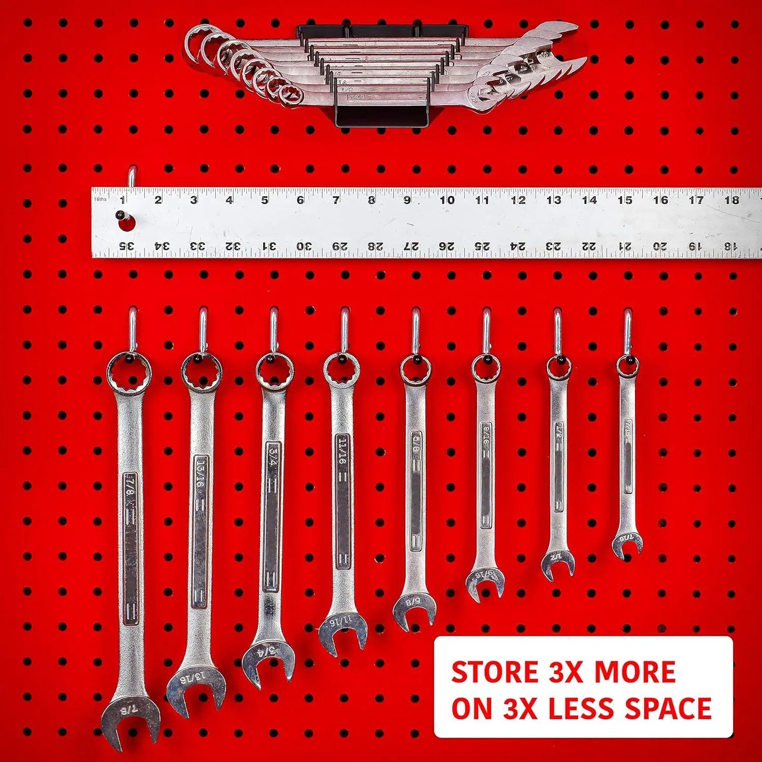 Heavy Duty Black Pegboard Accessories - Screwdriver and Wrench Holder Set for Organizing Tools by GreenHaven Gardens