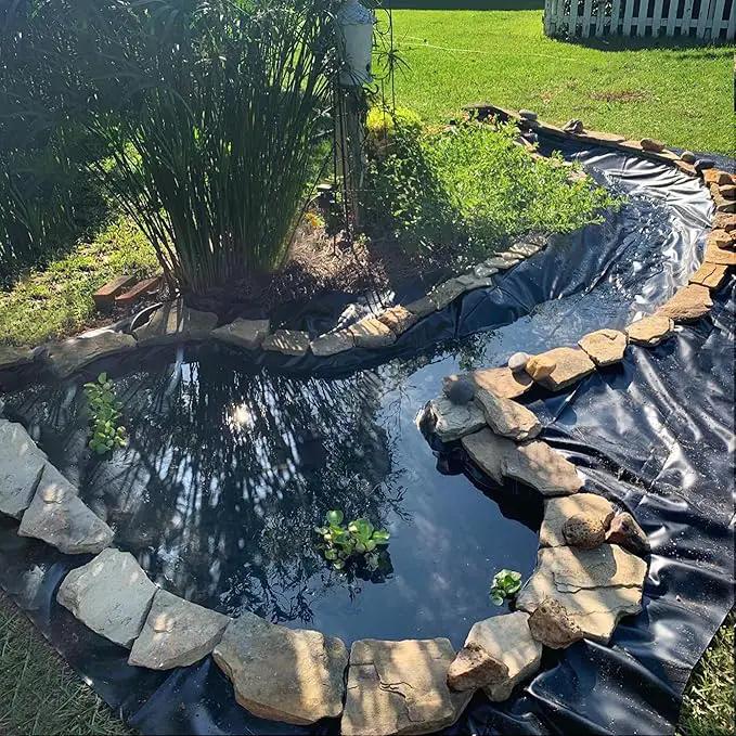 15 x 20 FT Pond Liner, 20 Mil Fish Pond HDPE Liner, Pond Liners for Outdoor Ponds, Koi Ponds, Garden Fountain, Waterfall by GreenHaven Gardens