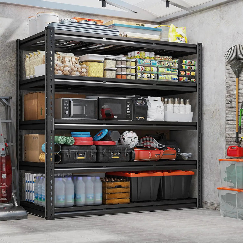 REIBII 48" W Garage Shelving 3000LBS Metal Shelving Heavy Duty Storage Shelves Adjustable Metal Shelf Industrial Pantry Shelves for Warehouse Garage Basement 48" W x 24" D x 72" H by GreenHaven Gardens
