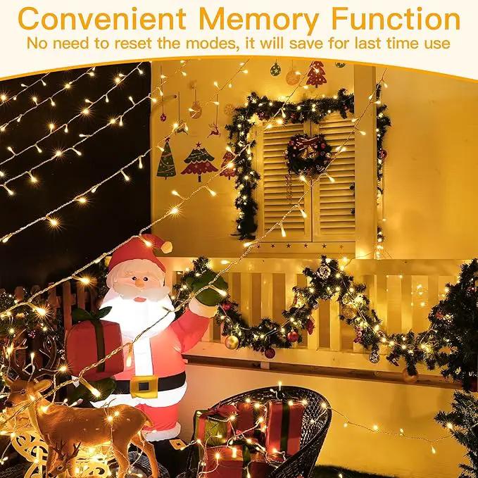 Ollny Christmas Lights Outdoor Waterproof, 1000LED 328FT Super Long String Lights with Remote 3 Timer, Plug in 8 Modes Fairy Light for Outside House Bedroom Xmas Decorations, Warm White by GreenHaven Gardens