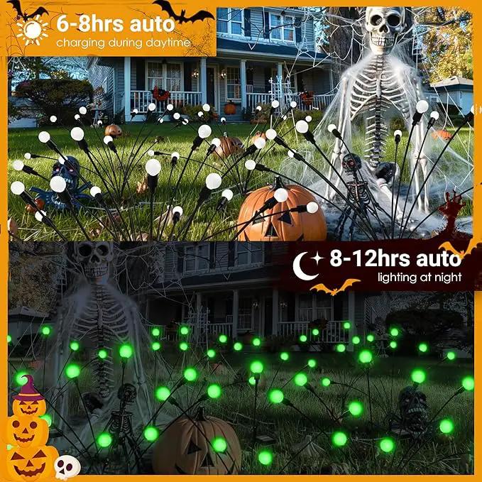Solar Garden Lights for Outdoor, Green by GreenHaven Gardens