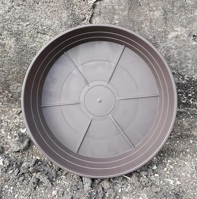 Plant Saucer 14 Inch 4 Pack 6 8 10 12 14 16 18 20 25, Plastic Plant Trays for Pots，Extra-Deep Plant Water Dray Tray, Bird Bath Bowl, Heavy Flower Plant Saucers Indoors and Outdoor No Holes by GreenHaven Gardens