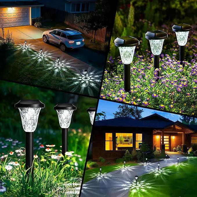 GIGALUMI Solar Outdoor Lights,Solar Lights Outdoor Waterproof 10 Pack,Cool White Solar Pathway Lights for Outside,Outdoor Lights Solar Powered Garden Decoration for Pathway,Patio,Lawn,Yard by GreenHaven Gardens