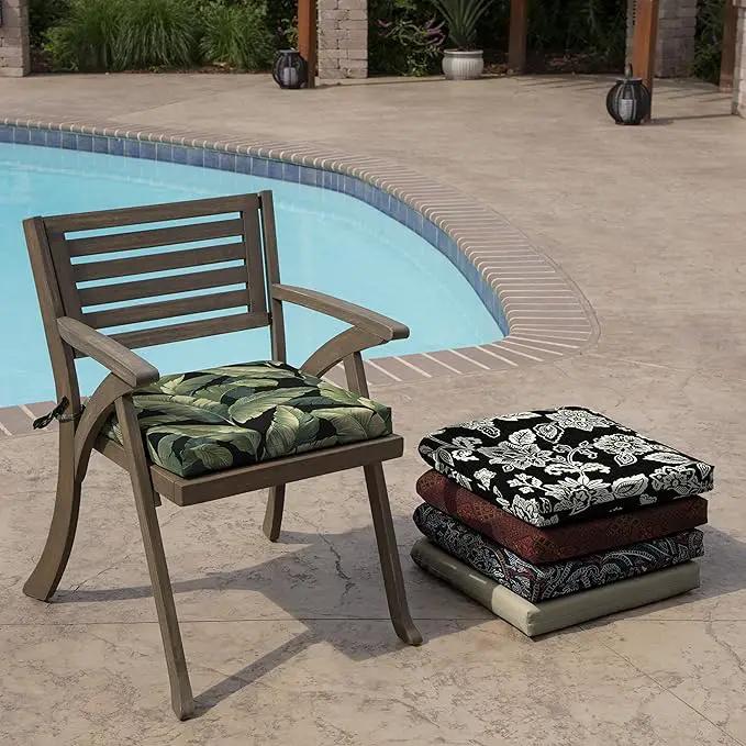 Arden Indoor/Outdoor Seat or Rocking Chair Cushion, 19 x 18, Water Repellent, Rain Proof, Fade Resistant Cushion for Rocking or Dining Chairs Onyx Cebu by GreenHaven Gardens