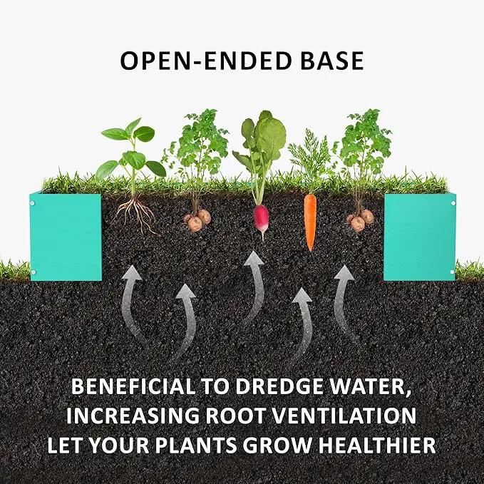 HDPE Raised Garden Bed 47.24 * 24.4 * 9.65 in,Vegetable Planter Bed Outdoor,Elevated Horticulture Planter Bed,Waterproof,Rot-Resistant and Non-Cracking Above Ground Garden Bed(Aruba Blue) by GreenHaven Gardens
