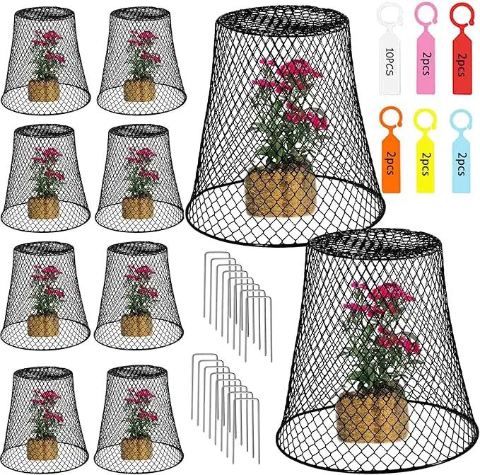 Garden Cloches for Plants, Sapbontchi Chicken Wire Plant Covers Plant Protectors from Animals Plant Protector Metal Plant Cages to Keep Rabbits Out Bunnies Chicken Squirrels Bird Out by GreenHaven Gardens