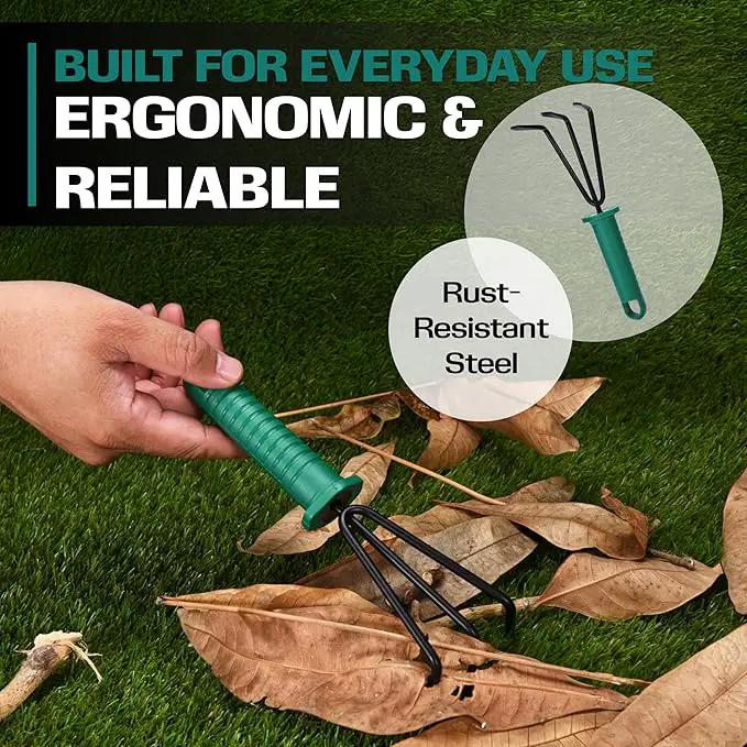 2wayz Garden Tool Set - 5-Piece Durable Gardening Hand Tools - 3x12x7-inch Gardening Kit with Portable Box and Carrying Case - Small Garden Planting Tools - Garden Essentials - Gift for Garden Lovers by GreenHaven Gardens