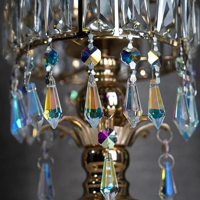 HDCRYSTALGIFTS Hanging Rainbow Maker Colorful Crystal Chandelier Parts Drops Icicle Prisms Fengshui Suncatcher (38mm,20pcs) by GreenHaven Gardens