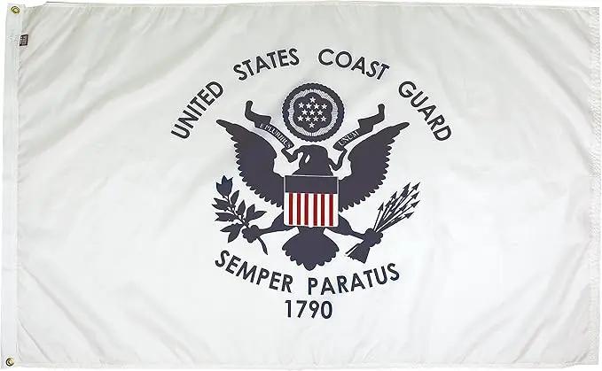 FlagSource U.S. Coast Guard Nylon Military Flag, Made in The USA, 3x5' by GreenHaven Gardens