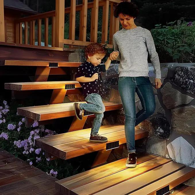 SOLPEX Solar Step Lights for Outside, 24 LEDs Solar Stair Lights Outdoor Waterproof Decor for Porch, Front Door, Stair, Step, Deck, Fence, Balcony, Patio, Wall, Yard, Garden(6 Pack, Warm White) by GreenHaven Gardens