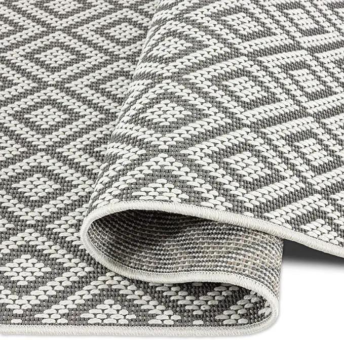 Home Dynamix Tripoli Lydia Geometric Area Rug, Gray/Cream, 6'6"x9'6" Rectangle by GreenHaven Gardens