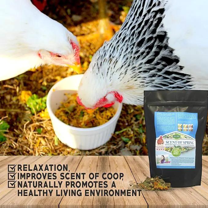 Nesting Herbs for Backyard Chickens 8 pounds - Scent of Spring - Keep Laying Hens Happy, Healthy and Relaxed by GreenHaven Gardens