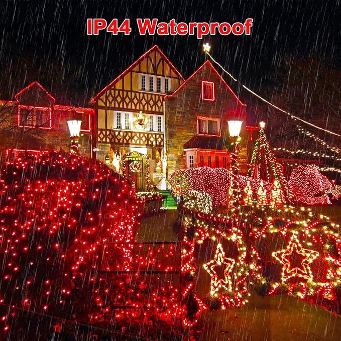 JMEXSUSS 360 LED Red Net Lights Outdoor, Connectable 12ft x 5ft Red Net Lights Plug in with Remote, 8 Modes Waterproof Red Christmas Lights for Bushes Christmas Halloween Decorations by GreenHaven Gardens