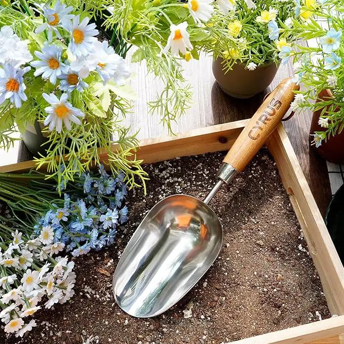 CYRUS Garden Trowel, 13" Stainless Steel Garden Shovel, Compact Garden Spade for Garden Plant Transplanting, Digging and Weeding by GreenHaven Gardens