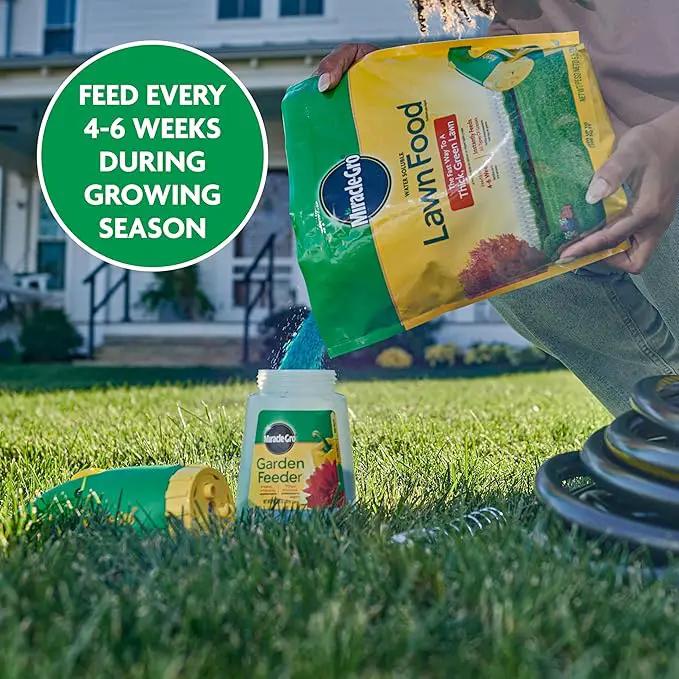 Miracle-Gro Water Soluble Lawn Food and Garden Feeder Bundle, Hose-End Feeding System for Lawns by GreenHaven Gardens