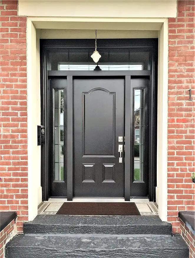 Low Profile Rubber Door Mat, 72x48inch, Heavy Duty, Entrance Doormat, Indoor and Outdoor, Waterproof, Easy Clean Shoe Scraper, Home Rug Welcome Mats for Entryway, Patio, Porch, Brown by GreenHaven Gardens