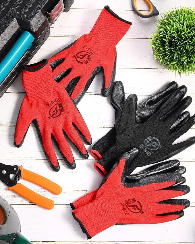 Nuogo 24 Pairs Gardening Gloves for Men Women Rubber Coated Landscaping Work Gloves Safety Work Construction by GreenHaven Gardens