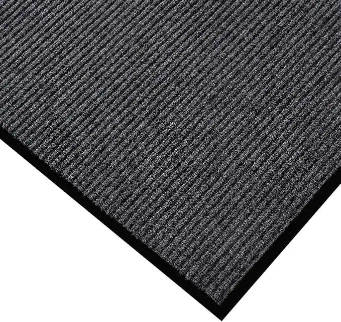 fani Heavy Duty Large Outdoor Indoor Entrance Black Doormat Waterproof Low Profile Entrance Rug Front Door Mat Patio Anti-Skid Rubber Back, 48x96 inch (Gray) by GreenHaven Gardens