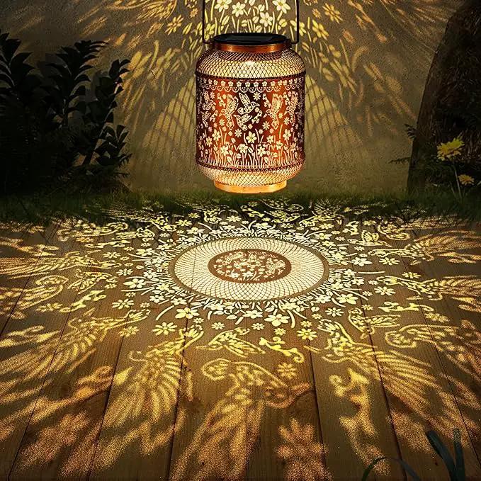 Solar Lanterns Outdoor Hummingbird Garden Decor, Metal Decor Lanterns Gardening Gifts for Women Mom Grandma, Waterproof Hanging Solar Lights for Outside, Patio, Yard, Porch, Backyard by GreenHaven Gardens