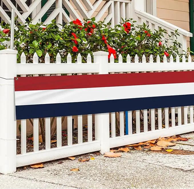 EBaokuup 20x2 Ft American Flag Bunting-4th of July Banner Decor Red, White & Blue Stripe Flag-Large Patriotic Bunting US Flag Decorations for Independence Day Outdoor Porch Garden by GreenHaven Gardens