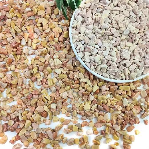 2lbs Peach Pebbles for Plants, 3/8inch Small Rocks, Natural Polished Pebbles, River Rocks for Succulent Cactus Plants, Vases, Aquariums, Gardening by GreenHaven Gardens