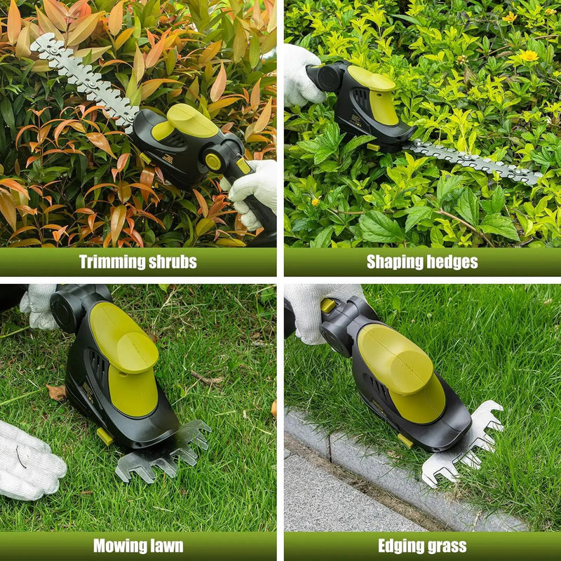 Hedge Trimmer Cordless for DEWALT 20V MAX Battery, 1200RPM Grass Trimmer Electric Hedge Trimmer, 2 in 1 Design, Perfect for Yard, Garden, and Lawn Care(Battery Not Included) (Green) by GreenHaven Gardens