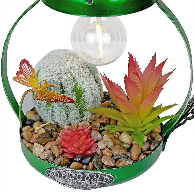 Alpine Corporation LYT292SLR-HH Solar-Powered Metal Heron w/Garden Enclosed LED Light Decor, Solar Patio Decor, 16''H, Green by GreenHaven Gardens