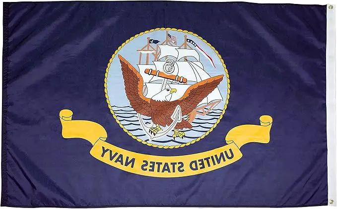 FlagSource U.S. Navy Nylon Military Flag, Made in The USA, 5x8' by GreenHaven Gardens