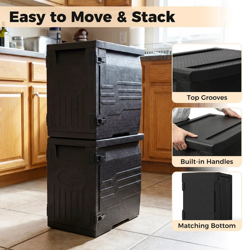 91 Qt Insulated Food Pan Carrier with Safety Buckles by DirectDeals