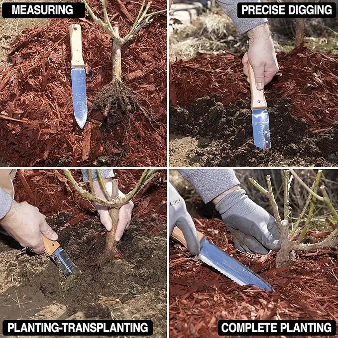 Grampa's Garden Knife - Versatile 7" Hori Hori Garden Knife With Straight & Serrated Steel Blade. Heavy-Duty Garden Hand Tool For Weeding, Digging or Planting. Includes Protective Sheath. by GreenHaven Gardens