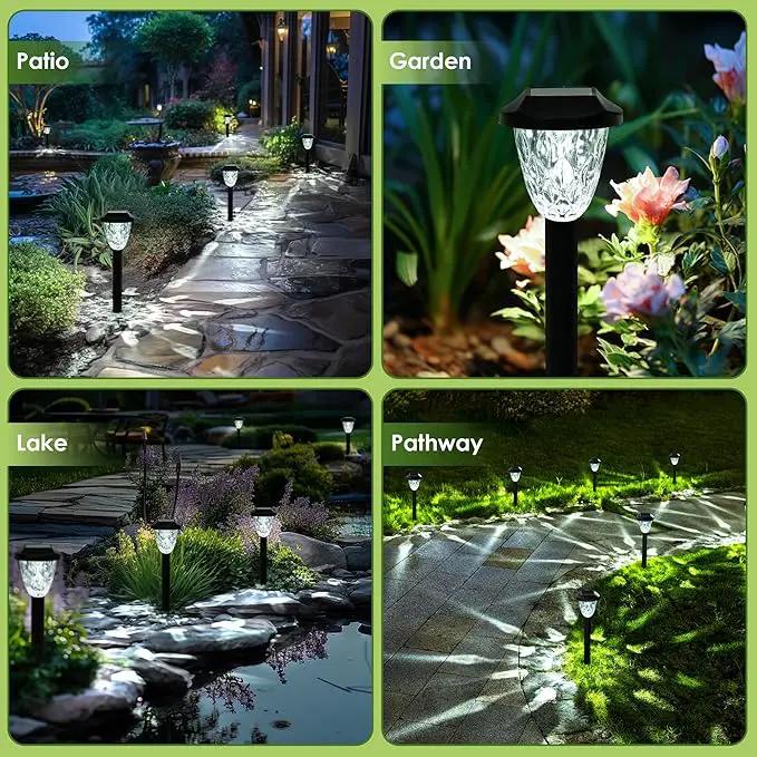 Solar Outdoor Lights Waterproof,Solar Pathway Lights Outdoor with Great Pattern, Auto On/Off Garden Decor for Outside Garden Walkway Driveway Pathway(8 Pack) by GreenHaven Gardens