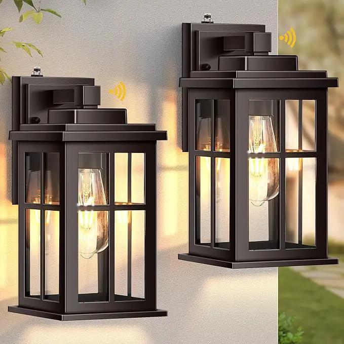 Bronze Dusk to Dawn Outdoor Lighting, 2 Pack Porch Lights, Outdoor Wall Lights with Tempered Glass, Light Fixture for House, Garden, Entryway, Doorway, Waterproof by GreenHaven Gardens