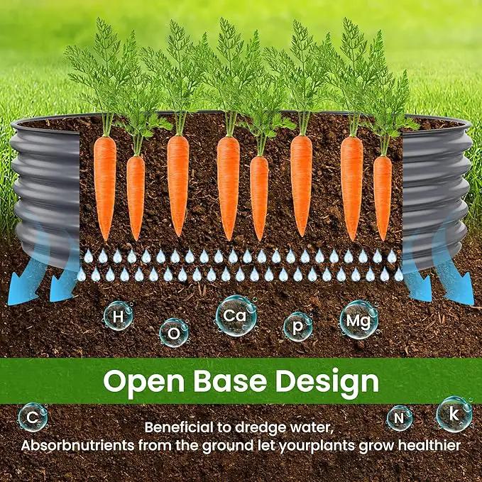 Oval Raised Garden Bed for Outdoors - 6.5X2X1.4 FT Galvanized Planter Raised Beds, Metal Planter Box for Vegetables,Flowers, Herbs, and Succulents(Deep Gery) by GreenHaven Gardens