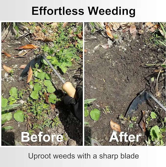 Japanese Weeding Sickle Nejiri Gama - 11 inch Compact & Sharp Hand Hoe for Effortless Weed Removal in Gardening by GreenHaven Gardens