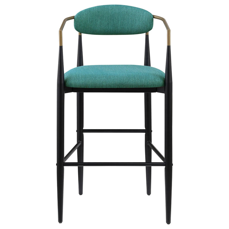 Tina Fabric Upholstered Bar Chair Green (Set of 2) by Unique Piece Furniture