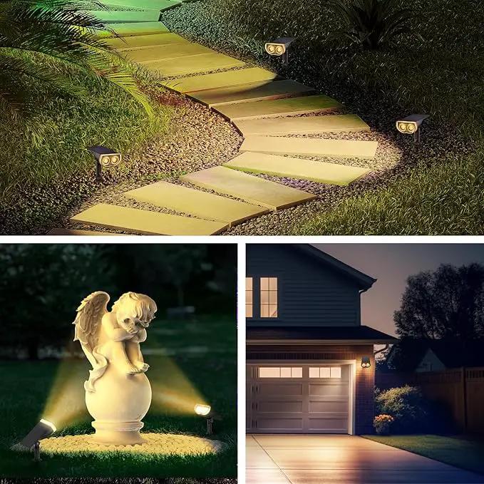 Consciot Solar Spotlights Outdoor, IP67 Waterproof 2-in-1 Solar Spot Lights, Durable Christmas Decorations Lights for Garden Yard Pathway Driveway Porch Walkway, Auto On/Off, 2 Pack(Warm White) by GreenHaven Gardens
