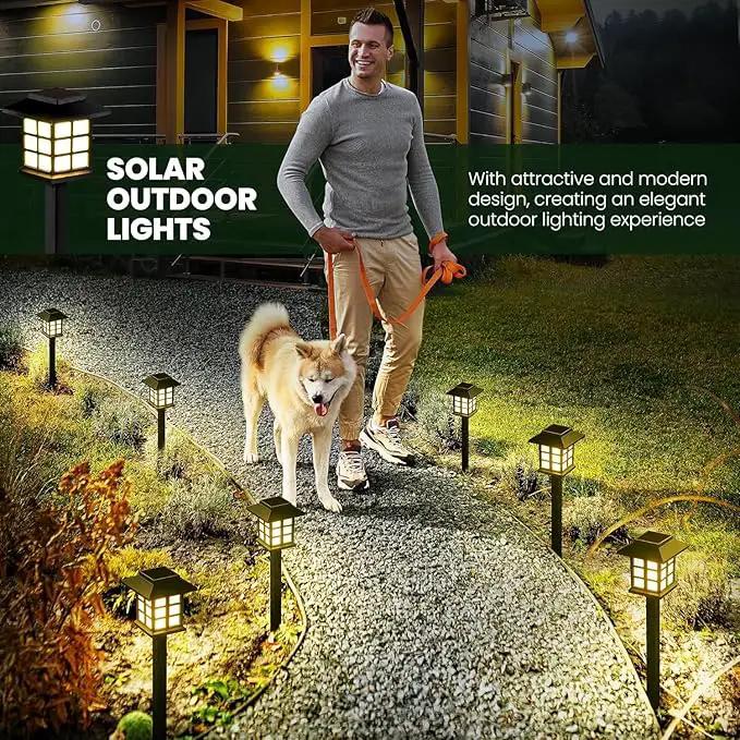 GIGALUMI Solar Outdoor Lights，6 Pack LED Solar Lights Outdoor Waterproof, Solar Walkway Lights Maintain 10 Hours of Lighting for Your Garden, Landscape, Path, Yard, Patio, Driveway by GreenHaven Gardens