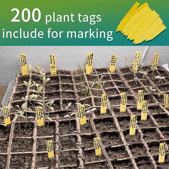 TCBWFY Biodegradable Seedling Trays, 20 Pack, 320 Cells, Ideal for Indoor and Outdoor Planting, Mint, Lavender, Rose by GreenHaven Gardens