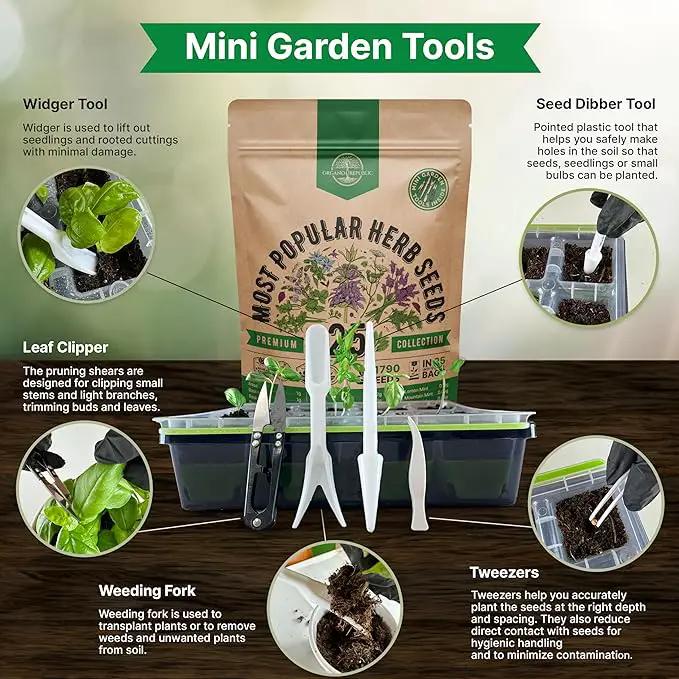 25 Most Popular Herb Seeds Variety Pack - 11,700 Non-GMO Heirloom Seeds for Planting Herbs in Individual Seed Packets for Hydroponic, Indoor & Outdoor Gardening by GreenHaven Gardens