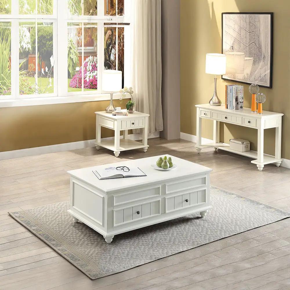 Natesa - Coffee Table With Lift Top - White Washed by Unique Piece Furniture