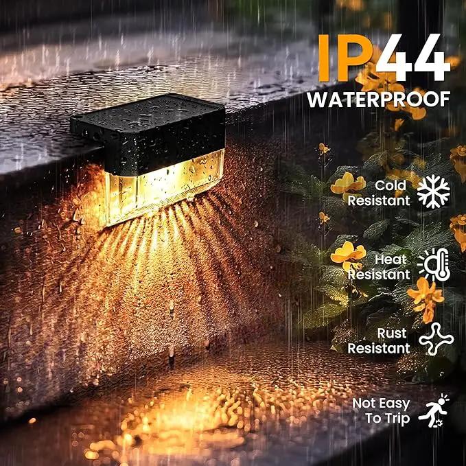 SOLPEX Solar Fence Lights Outdoor,Solar Deck Lights Waterproof Led Solar Lights for Outdoor Stairs,Step,Patio,Yard,Garden,Balcony and Porch,12 Pack Shell-Like Light Spots(Black Shell,Warm White&RGB) by GreenHaven Gardens