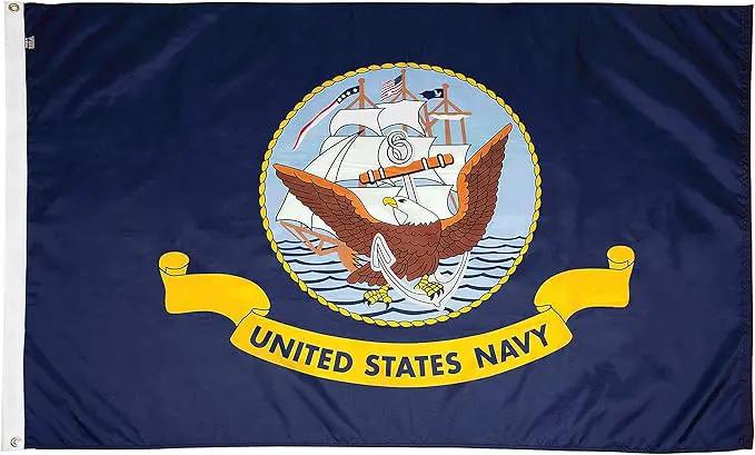 FlagSource U.S. Navy Nylon Military Flag, Made in The USA, 4x6' by GreenHaven Gardens