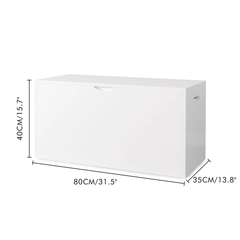 Toy Storage Organizer With Rolling Drawer, Chest With Wheels, Large Pull Out Bin For Nursery - White by Unique Piece Furniture